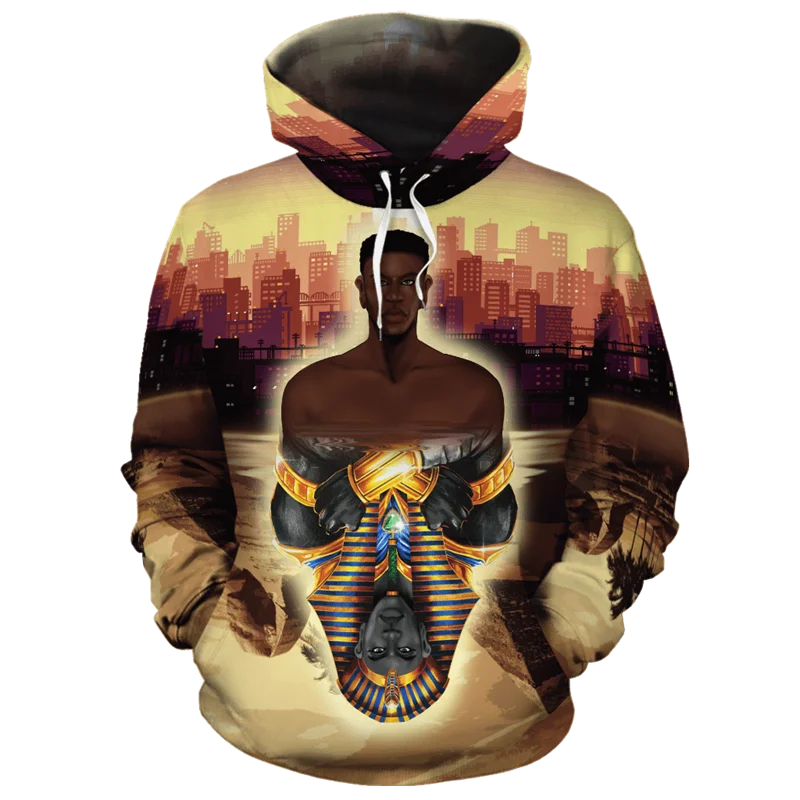 

Autumn And Winter Africa Men's And Women's Casual Printing Loose Harajuku Hoodie Central African Republic Event Flag Zipper Hood