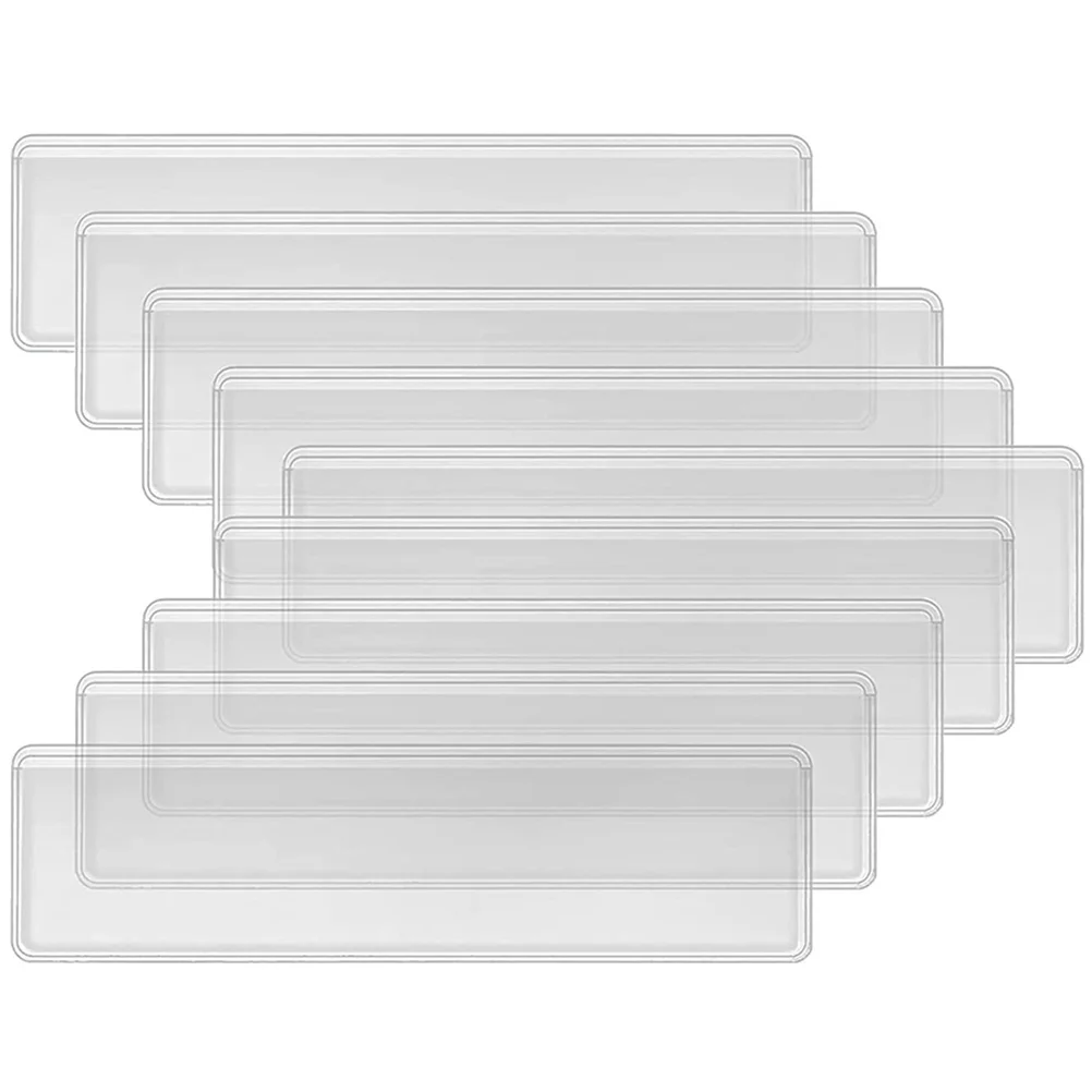 

50 Pcs Shelf Label Labels Adhesive Pockets Card Protectors Organizer Business Holders Pvc Self