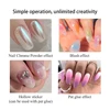 Nail Art Silicone Brush Reusable Mirror Powder Pigment Applying Manicure Tool Gradient Effect Nail Arts Silicone Applicator 4