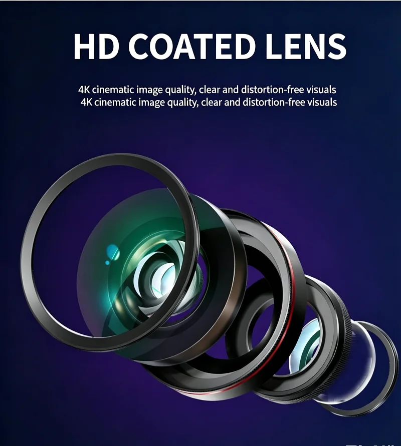Universal Smartphone External Telephoto Camera Lens, Portable Mobile Phone Photography Auxiliary Lens