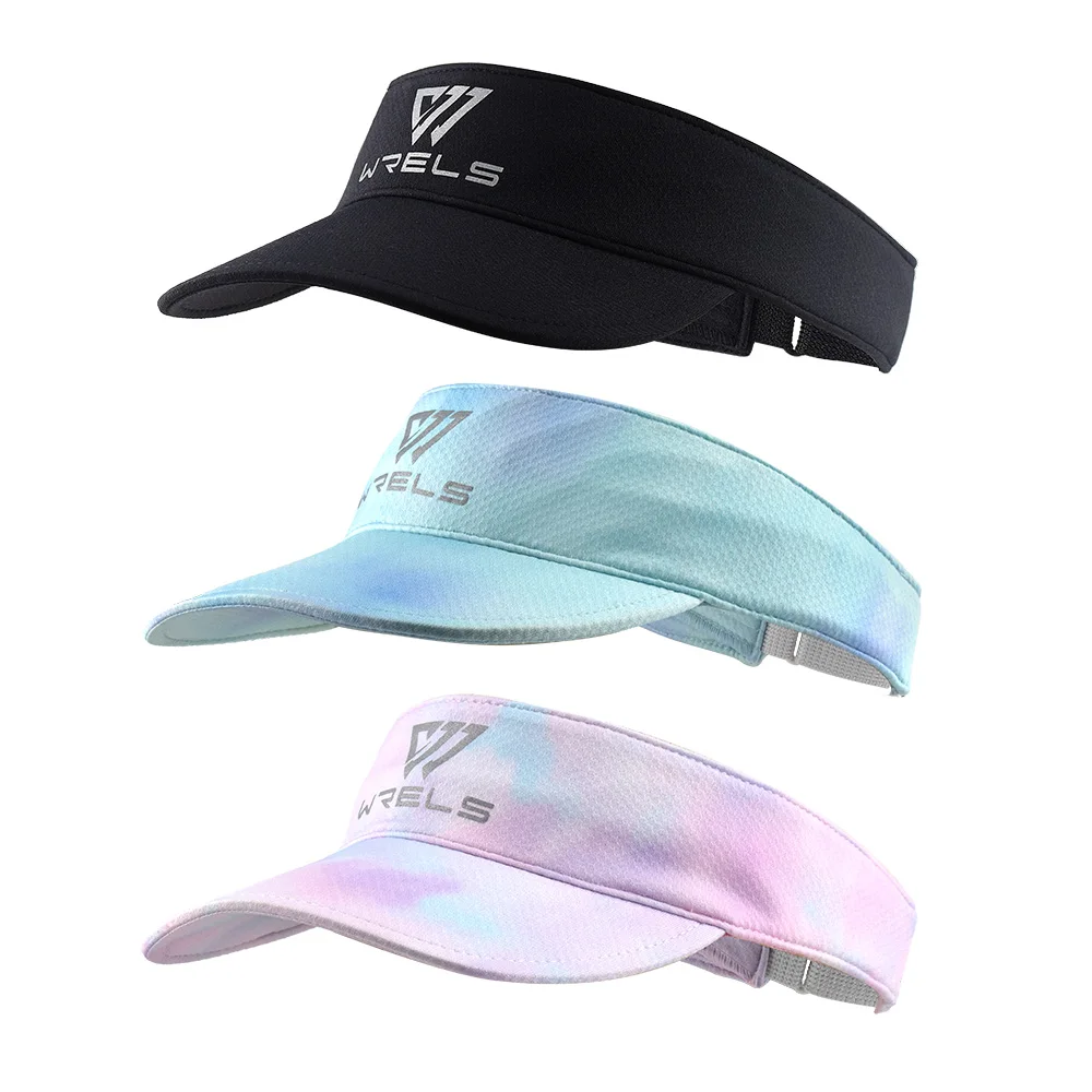 WRELS Sun Protection Sports Visor Cap Breathable Quick-Drying Empty Top Hat Foldable Lightweight Bicycle Travel Golf Hat