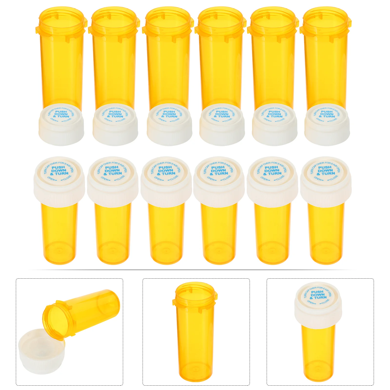 

12 Pcs Transparent Travel Pill Accessory Bottle Organizer Storage Mini Pp Convenient Medicine Holder Portable