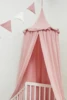 Kids Bed Canopy with Frills Cotton Cover Net for Baby Crib Reading Nook Curtain Hideaway Hanging Round Tent Nursery Room Decor 5