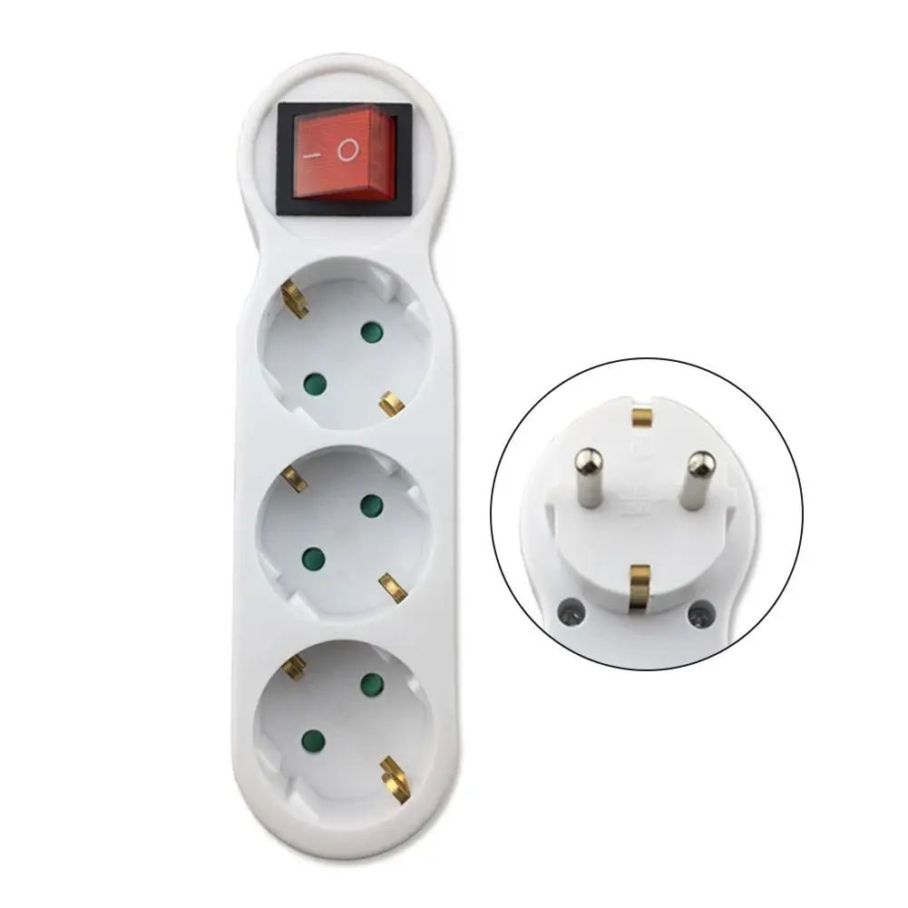 European Type Conversion Plug power plug adapter power socket adapter conversion plug electrical power socket plug conversion socket universal socket adapter 250V 16A 1 to 3 Way EU Standard Power Adapter Socket EU Standard