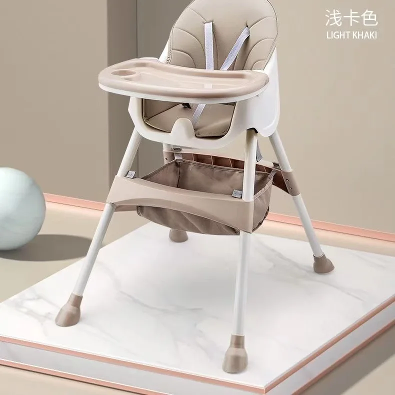 Height-adjustable baby dining chair convenient children's home dining tray multi-functional baby stool protection armchair