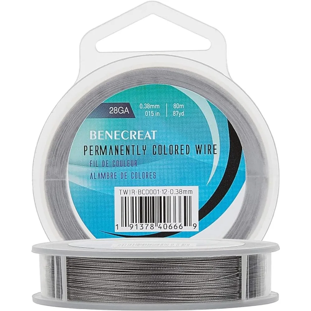 

7 Strands 260FT 0.38MM Stainless Steel Bead String Wire Tarnish Resistant Steel Wire for Necklace Bracelet Making