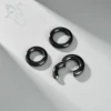ZS 1PC G23 Titanium Hoop Earring for Men Gold Plated Circle Earring Large Gauge Seputm Nose Ring 2/4/6/8/10/12G Punk Earring 2