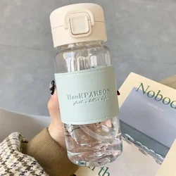 Cute and Creative 500ml Leak - Proof Straw Bottle (Green - straw - holster)
