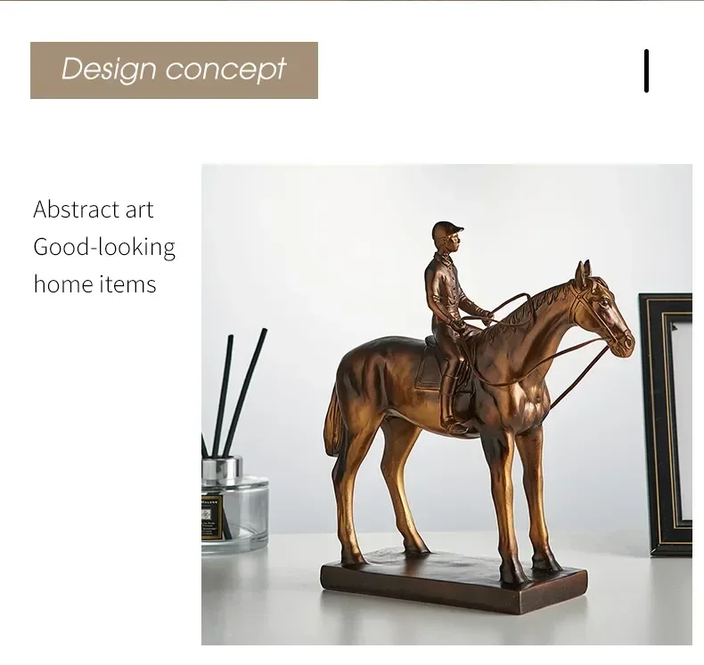 New Classical Equestrian Figurine Home Decor