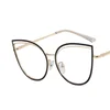 Cutout Cat Eye Metal Frame Clear Glasses Fashion Myopia Nerd Spectacles  -0.5 -1.0 -2.0 -3.0 -4.0 to -6.0 5