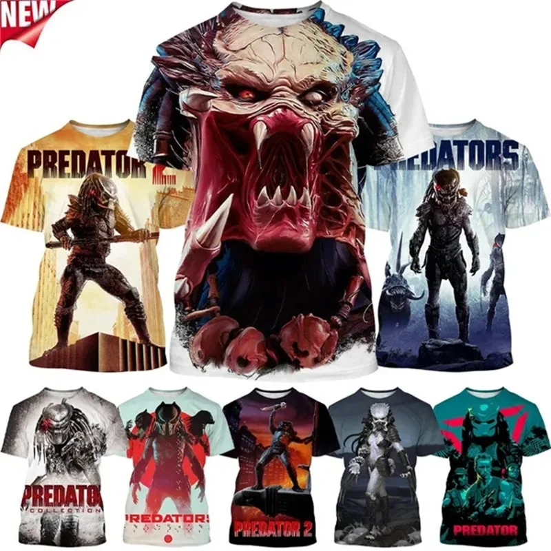 

Predator 3D Graphic T Shirts Men's Summer Horror Movie Cool Print T-shirt Fashion Casual Unisex Alien Short Sleeve Harajuku Tops