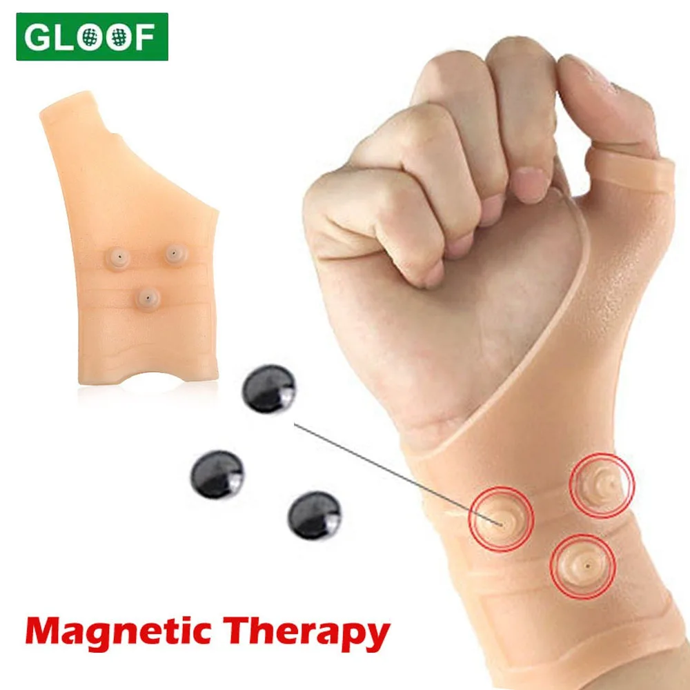1Pcs Golfer Silicone Magnetic Anti Arthritis Compression Therapy Gloves Rheumatoid Hand Pain Wrist Hand Support Strap Glove
