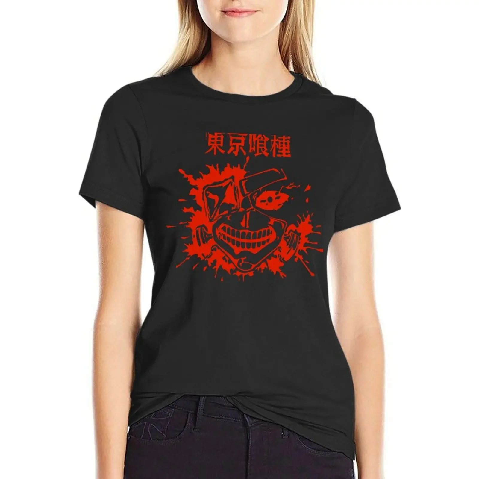 

Kaneki Splatter T-Shirt oversized animal print shirt for girls hippie clothes T-shirts for Women