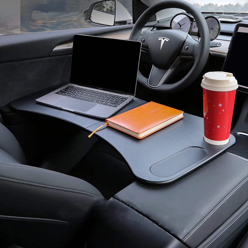 

For Tesla Model 3 Y 2021 Steering Wheel Table Board Laptop Notebook Desk Mount Stand Universal Eating Drinking Tray Holder