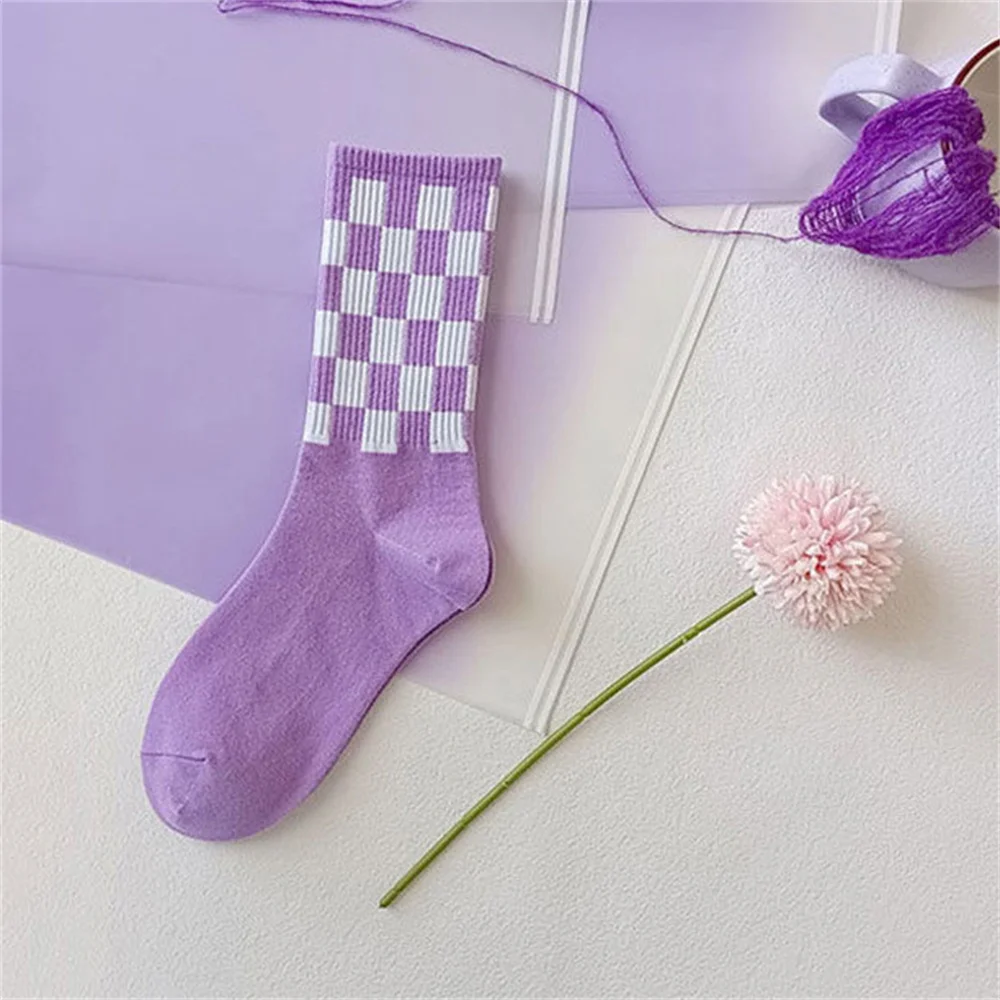 4 Paires Chaussettes Love Imprimé - Mi-Mollet Coton Pour Femmes - Confortables Et Élégantes