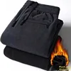 Loose Fleece Lined Corduroy Straight Leg Thickened Casual Pants for Men Autumn Winter plus Size Outerwear Sports Trousers