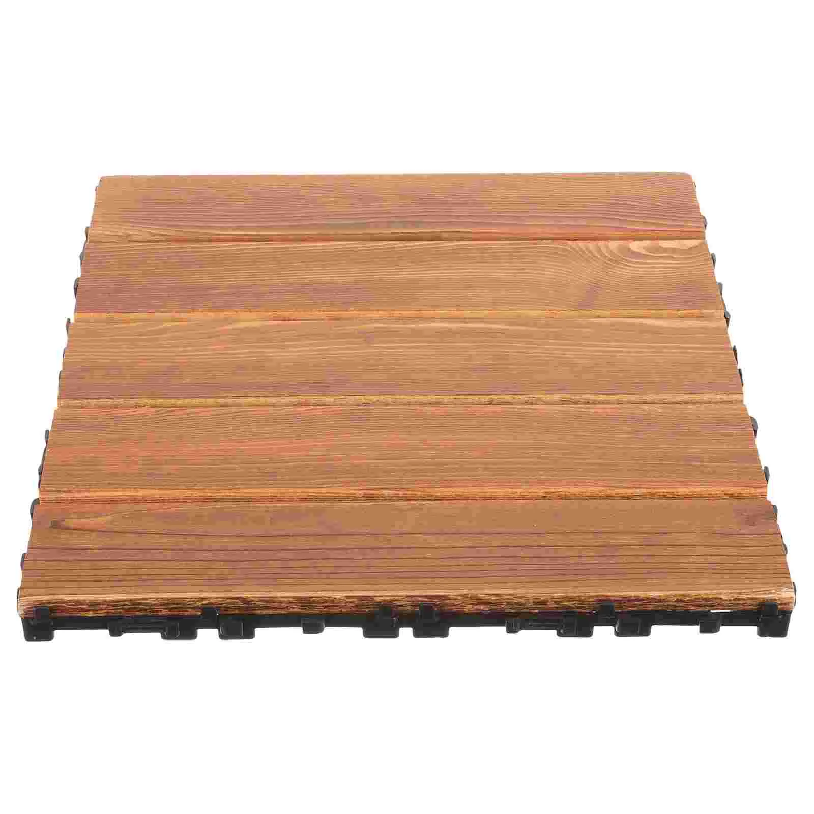 Garden Wood Floor Splicing Tiles Outdoor Interlocking for Walkway
