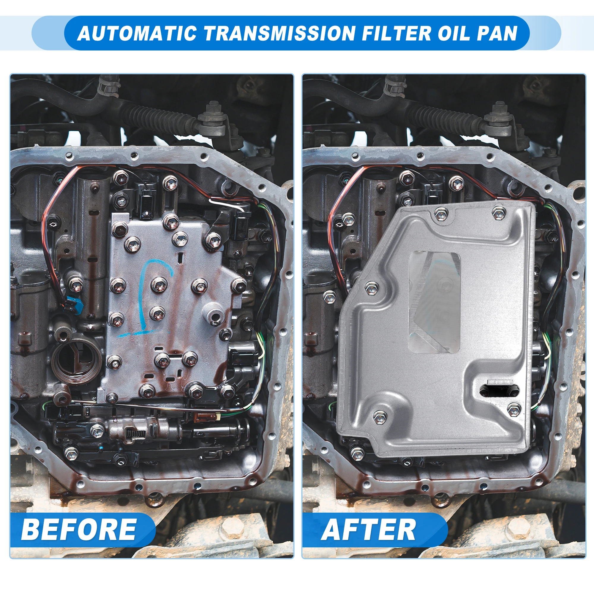 UXCELL A42D A43D Automatic Transmission Filter Oil Pan Fit for Toyota Tacoma 1995-2003 No.3530330050/MD609041