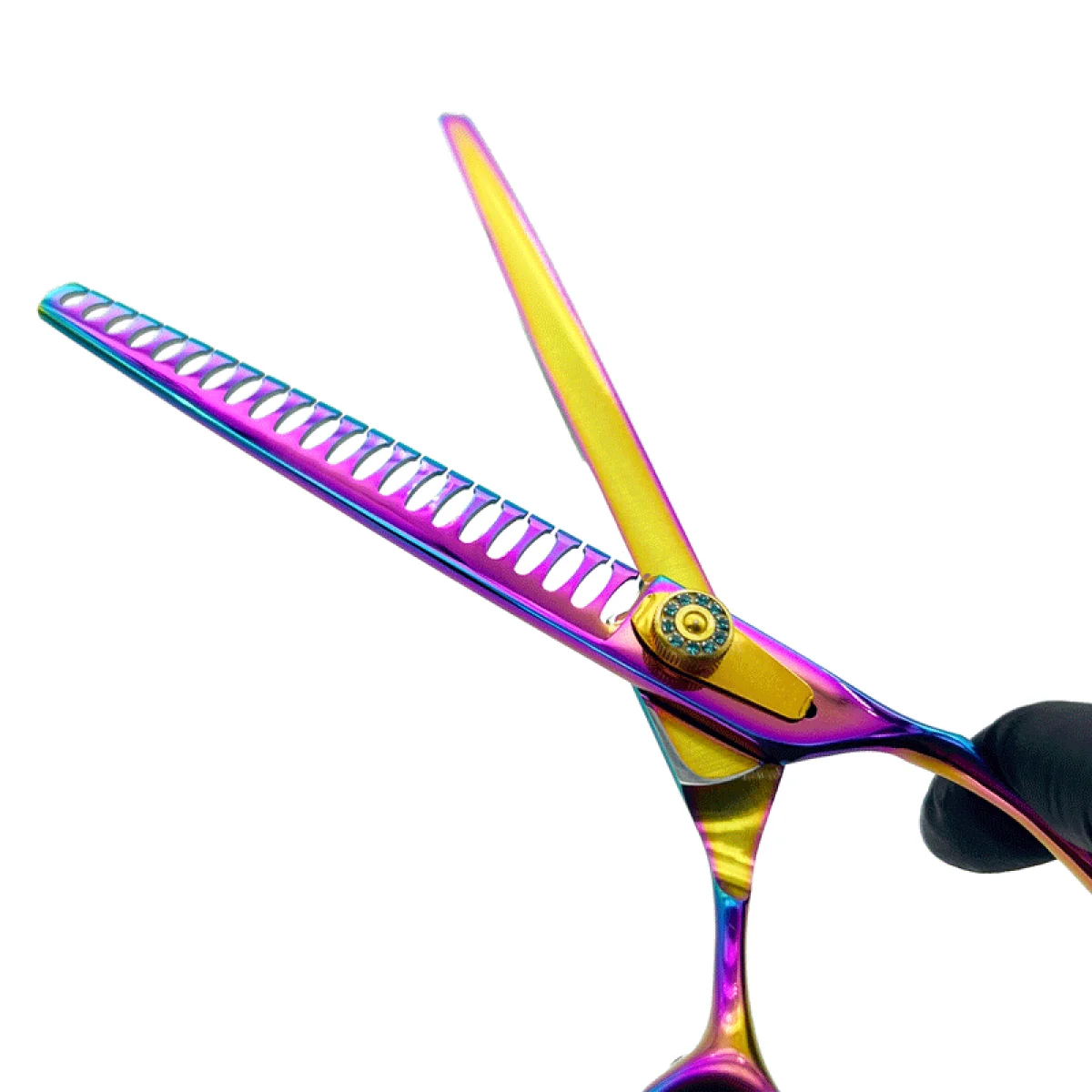 8.0 Inch Pet Barber Accessories High-end Gemstone Tooth Thinning Scissors Pet Grooming Scissors