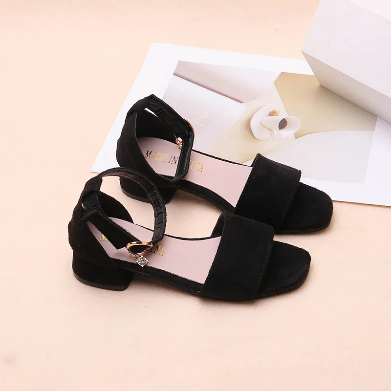 Black Non Slip Kids School Sandals