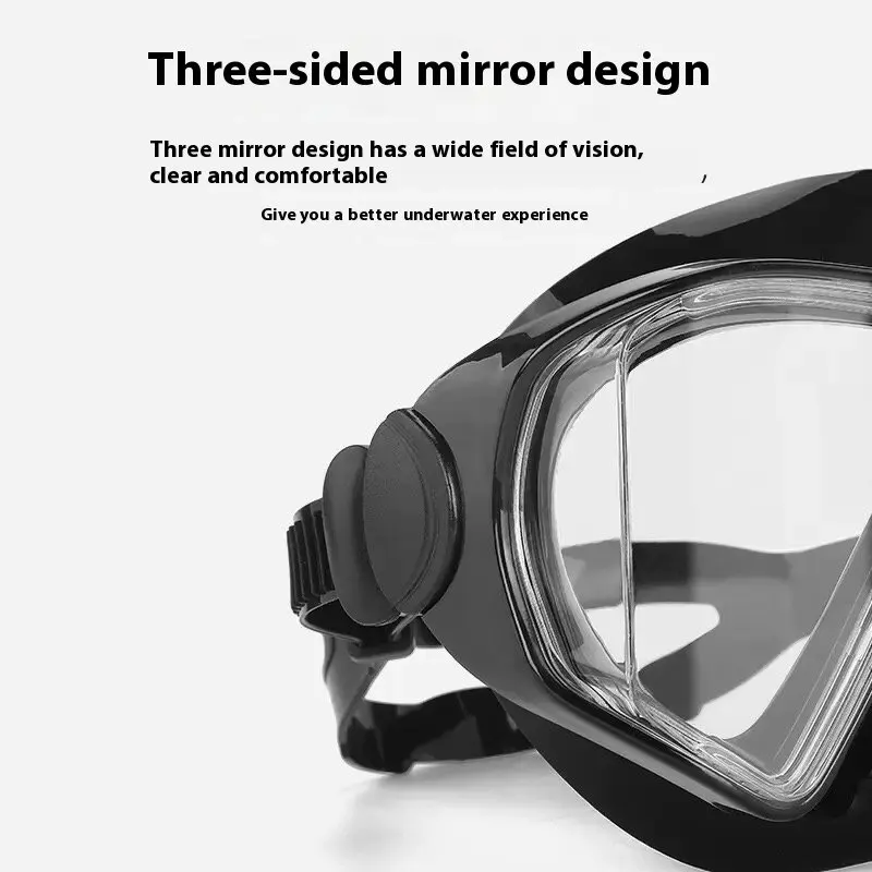 Premium Snorkel Set-Dry-Top Breathing Tube & Triple-Lens Anti-Fog Mask, Ergonomic Design for Underwater Adventure, Snorkeling