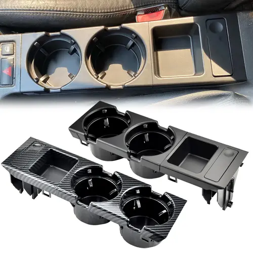 New Double Hole Car Styling Front Center Console Storage Box Coin + Cup Holder For Bmw 3 Series E46 323i 318I 98-06 51168217953 - Image 2