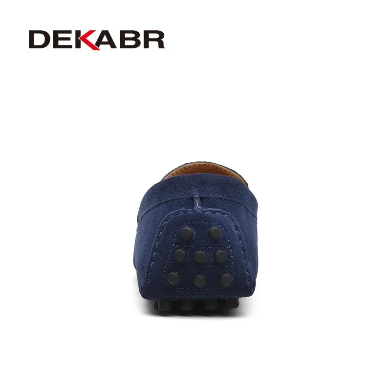 DEKABR Men Casual Shoes Genuine Leather Loafers Moccasins Slip On Flats Driving casual shoes,leather shoes
