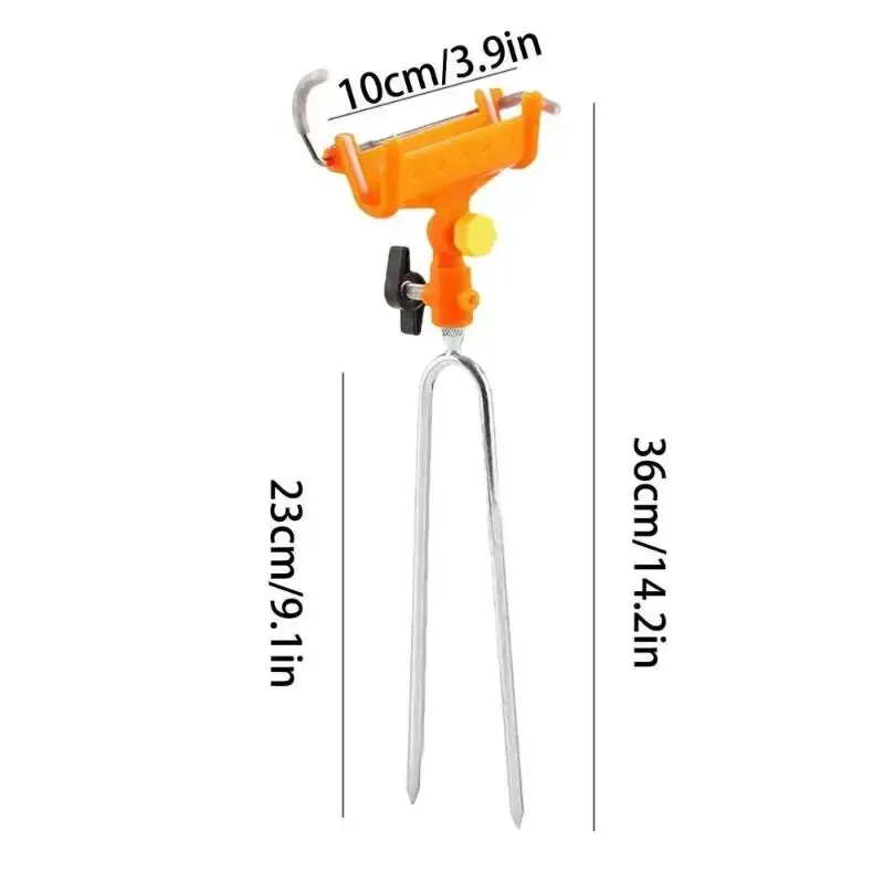 Fishing Rod Bracket 1pc Fishing Rod Ground Insertion Bracket with Rod Drop Lock and Lift Unlock