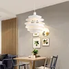 Postmodern Aluminum Pendant Lights Nordic Designer Hanglamp for Living Room Decor Light Fixtures Snowball Mounted Chandelier E27 4