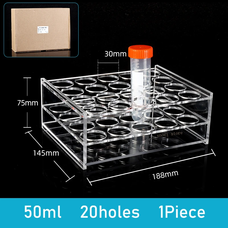 Cinnvoice 2 Pcs Acrylic Test Tube Holder Rack 12 Sockets 18ml Test Tube - View #2