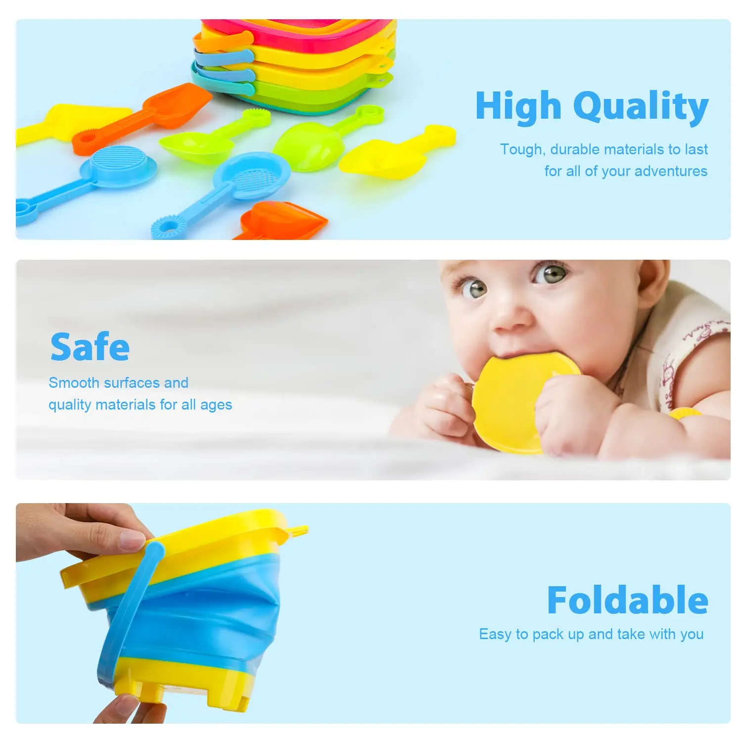 Foldable Silicone Bucket Beach Toys Summer Sand Playing Outdoor Toy Children Portable Folding Sandbox Bucket For Kids 6