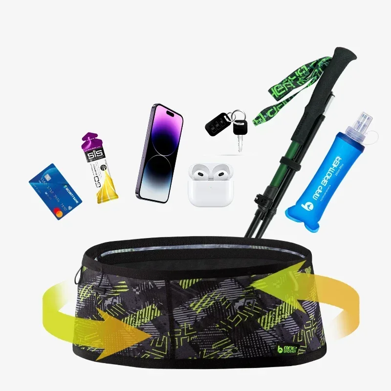 MAP BROTHER W1001 Woven Elastic Sports Waist Bag Pack Running Race Number Belt For Triathlon Marathon Cycling Mountaineering Bag 6