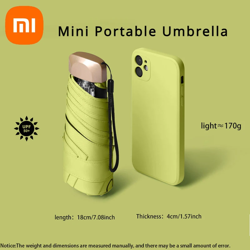 Xiaomi Outdoor Mini Sun Umbrella UV Protection Ultralight Folding Five-fold Umbrella Sunshade