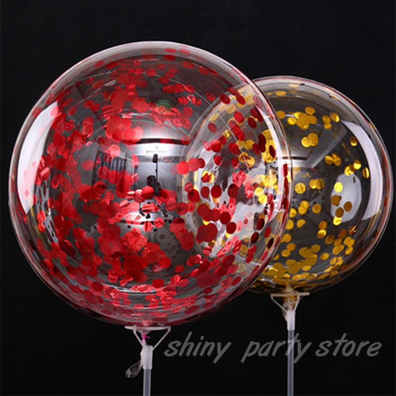 Transparent Round Heart Helium Balloons, Happy Birthday Party Decoration, Wedding Decor, Valentines Day, Big lOVE Supplies, 18"