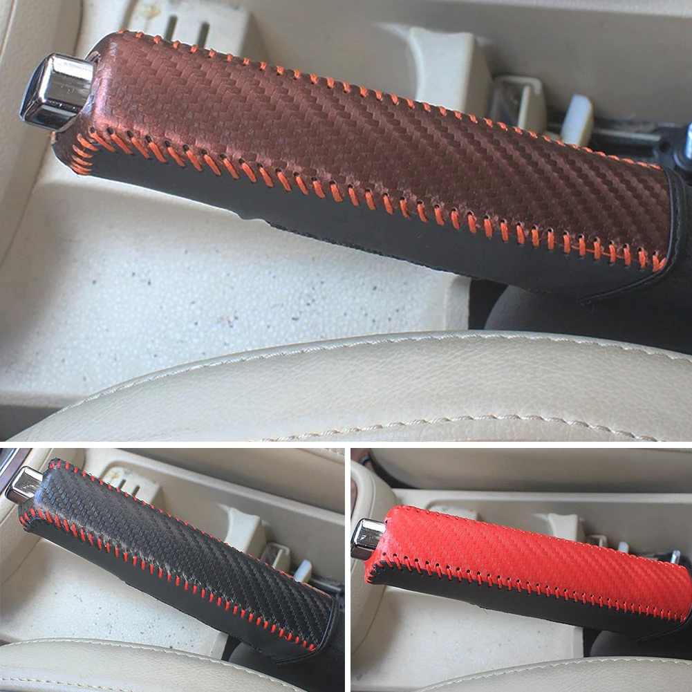 Car Handbrake Cover PU Leather Shift Lever for VW Golf GTI R Sagitar Arteon Atlas Passat Tiguan Hand Brake Cover
