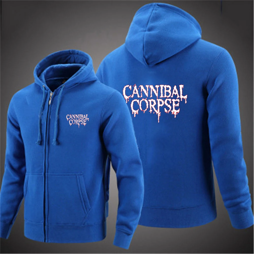 Men's Long Sleeve Hooded Hoodies with Zipper and Drawstring