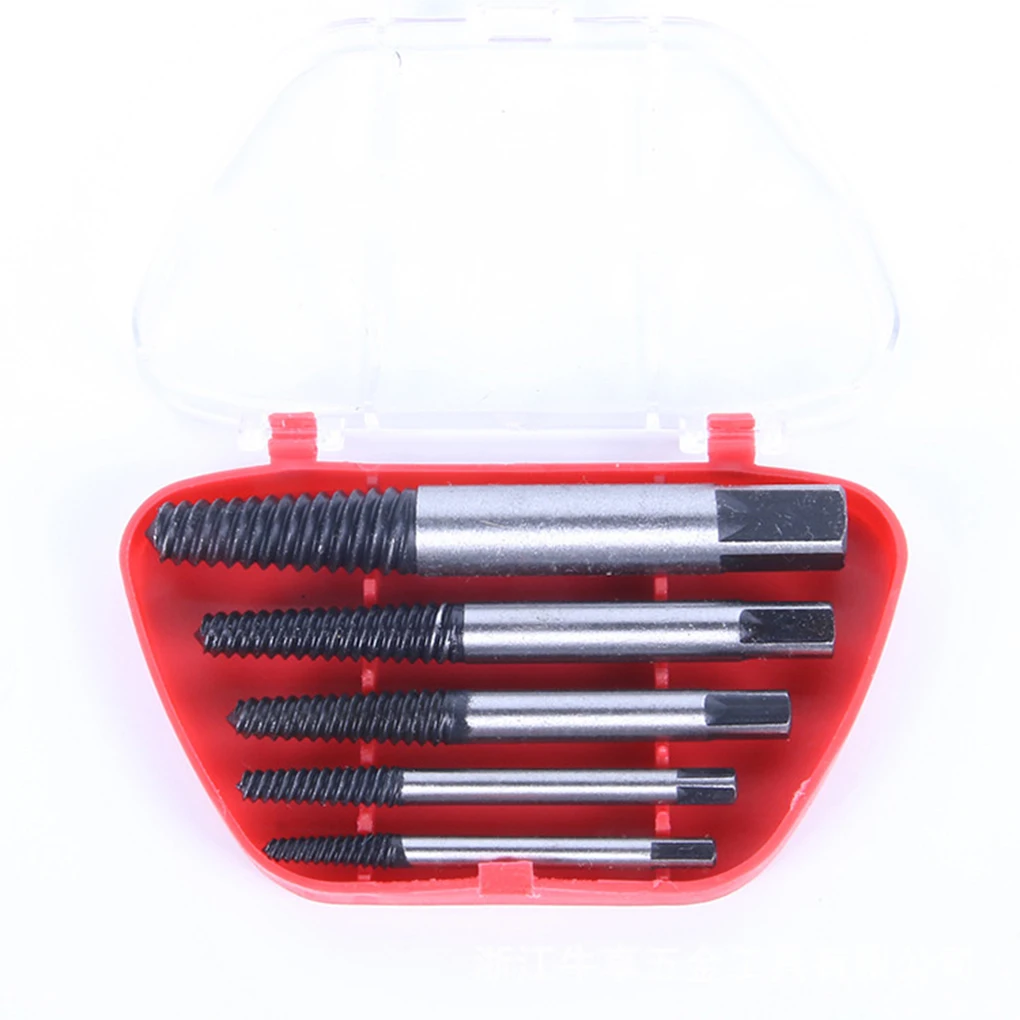 5pcs set Damaged Screws Extractor Removal Tool Steel 3 18mm Drill Bit