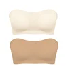 Soutien-gorge sans bretelles sans couture pour femmes, rembourré amovible, haut en soie glacée douce, sous-vêtements sans bretelles, sûr, antidérapant, Push Up, haut tubulaire Sexy