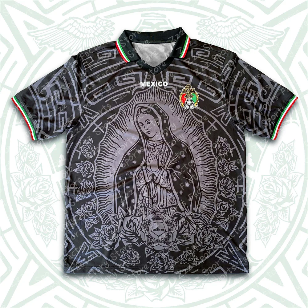 Mexico Football Men's And Women's Training Sports Short Sleeved T-shirt Summer Breathable Quick Drying Oversized Casual Shirt 3