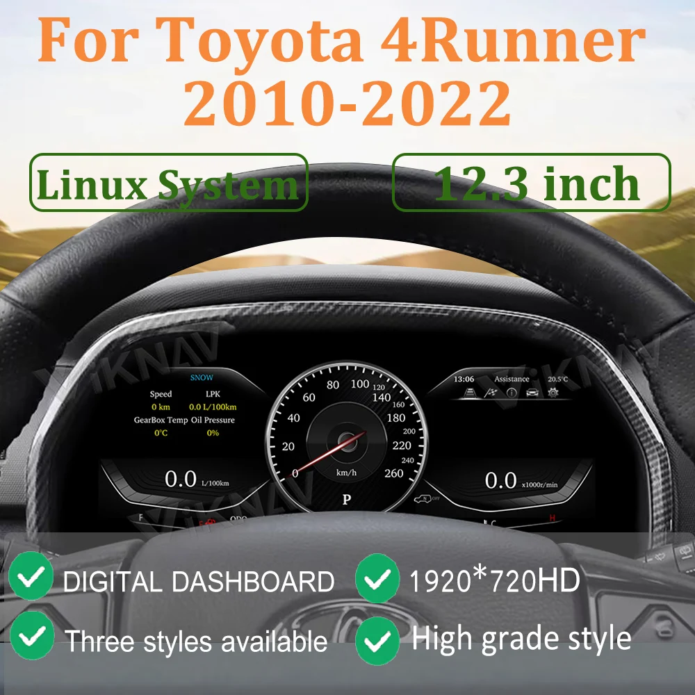 

Latest Original Car Digital Cluster Instrument For Toyota 4Runner 2010-2022 IPS LCD Instrument Electronics Display