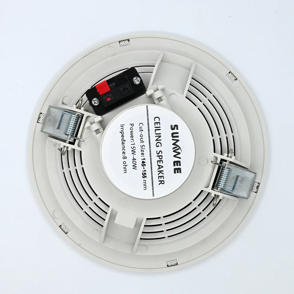 2024 new type 8Ω Coxial Ceiling Speakers Passive Roof Speaker Stereo Sound Frameless Narrow Edge Shell Woofer Speaker 3