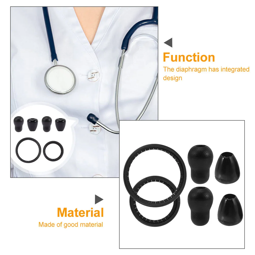 2 Sets Stethoscope Accessories Diaphragm Replacement Ear Tips Pediatric Stethoscope Spare Parts Health Care