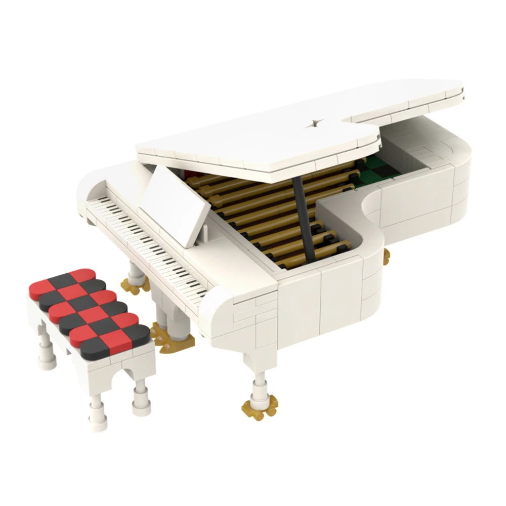 

Конструктор gobrick MOC для рояльника, белый строительный блок, креативная модель для музыкальных представлений, развивающие игрушки для детей, подарки