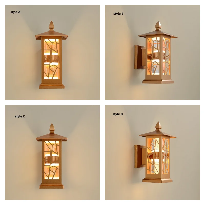 

Уличная настенная лампа, пересечение лестниц, наружная стена, совместный сад, Балконная лампа, вилла ворота, двор, китайская настенная лампа