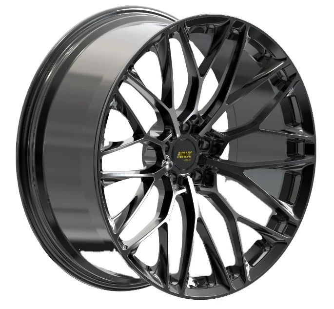 

Высокое качество 19 20 21 22 23 24 дюйма новый дизайн полированные черные автомобильные литые диски 5 отверстий кованая Ступица колеса