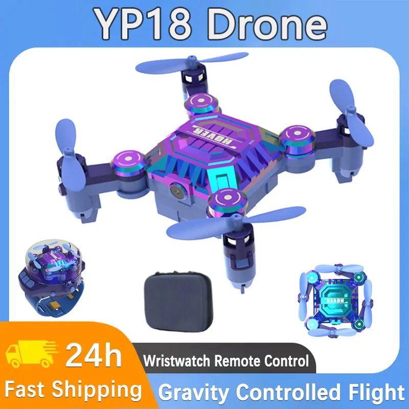طائرة بدون طيار صغيرة YP18 جديدة مع كاميرا 4K HD لتجنب العوائق بدون طيار قابلة للطي لهدايا المهرجانات للبالغين والأطفال