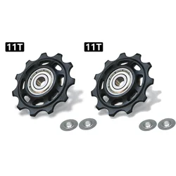 Enhanced Bicycle Rear Derailleur Pulley Roller for Mountain and Road Bikes (2pcs 11T)