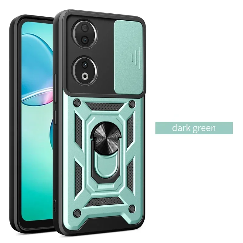 Shockproof Magnetic Ring Holder Armor Case with Lens Protection