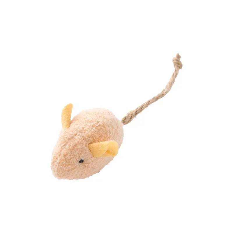 Interactive Plush Mouse Teasing Toy