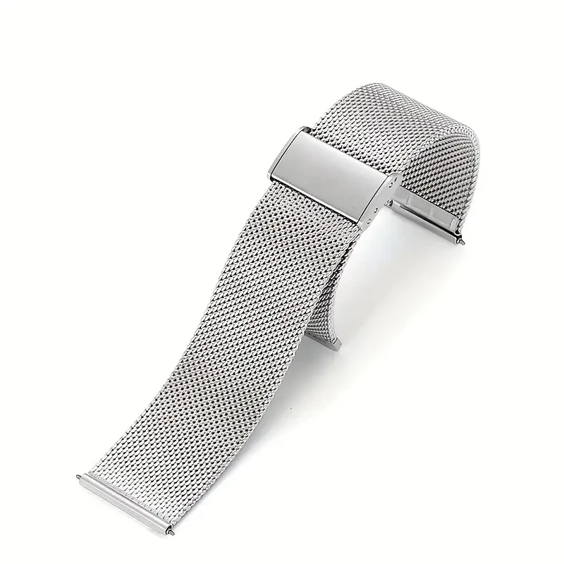 Premium 18mm Silicone Watch Band with Metal Strap
